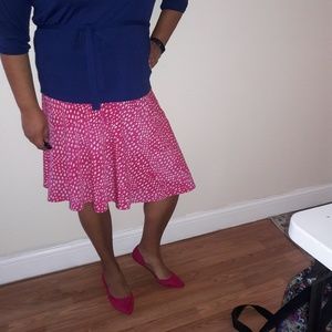 💟 hot pink with white spots skirt💟